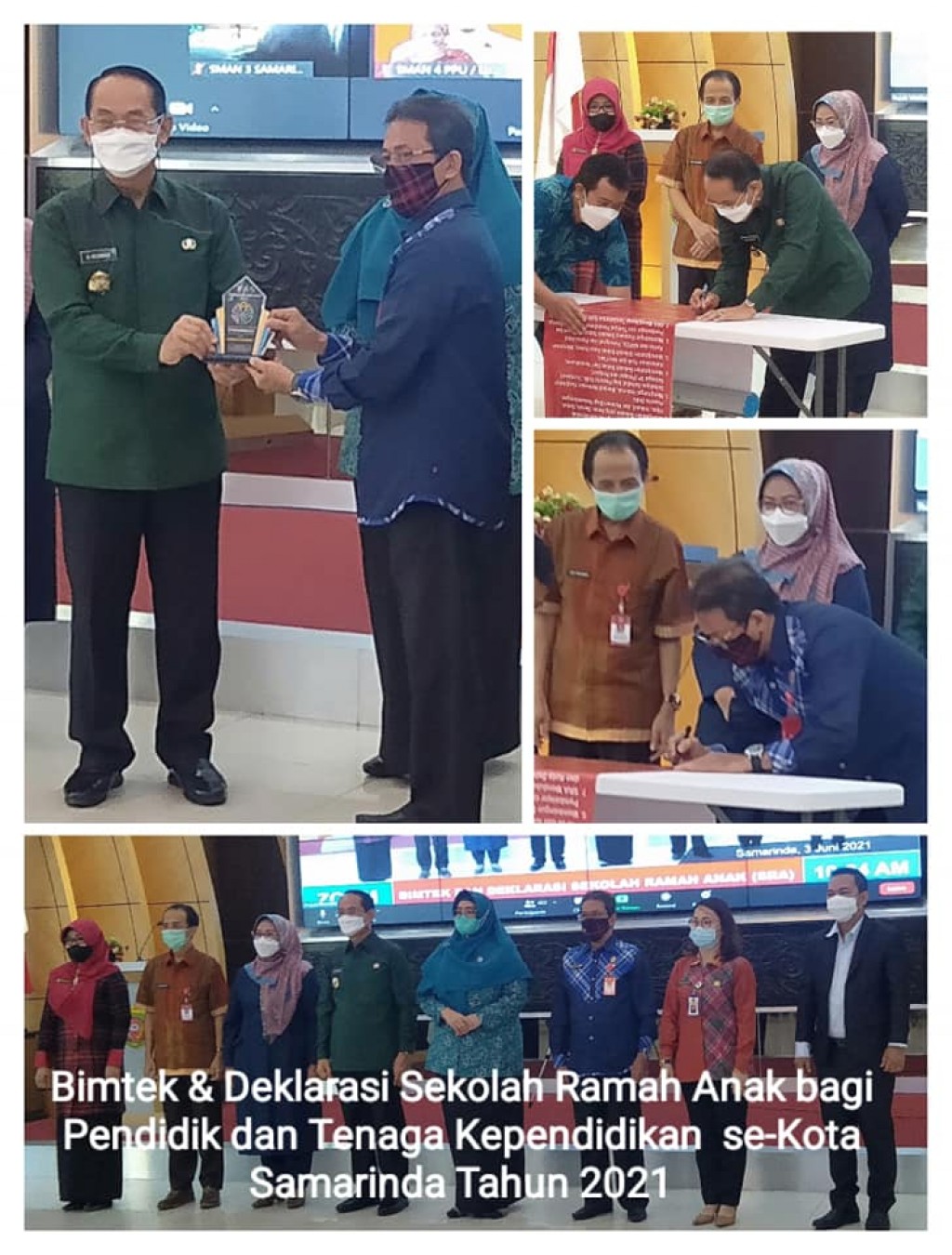 Bimtek dan Deklarasi Sekolah Ramah Anak bagi Pendidik dan Tenaga Kependidikan se-Kota Samarinda Tahun 2021
