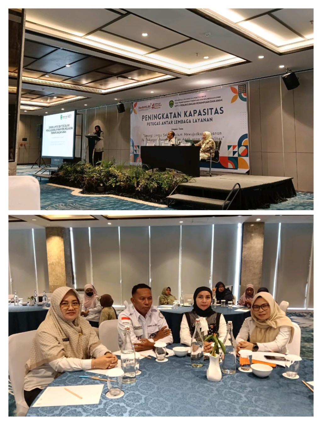 “Peningkatan Kapasitas Petugas Antar Lembaga Layanan” dengan tema “Sinergi Lintas Sektor dalam Mewujudkan Layanan Perlindungan Perempuan dan Anak yang Berkualitas”