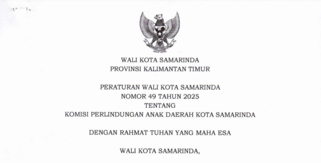 Pemkot Samarinda Tetapkan Perwali Nomor 49 Tahun 2025 tentang KPAD